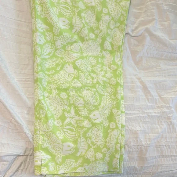 Lilly Pulitzer Lime Green Ankle Cropped Pants - Picture 10 of 11